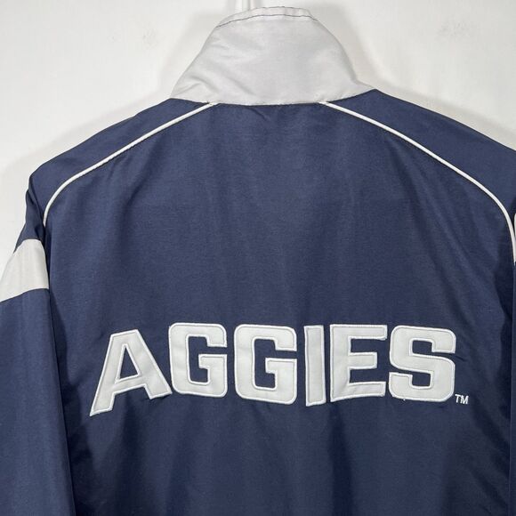 VTG Utah State Aggies GIII Sports Carl Banks 1/4 Zip Windbreaker Jacket Medium - Picture 11 of 12